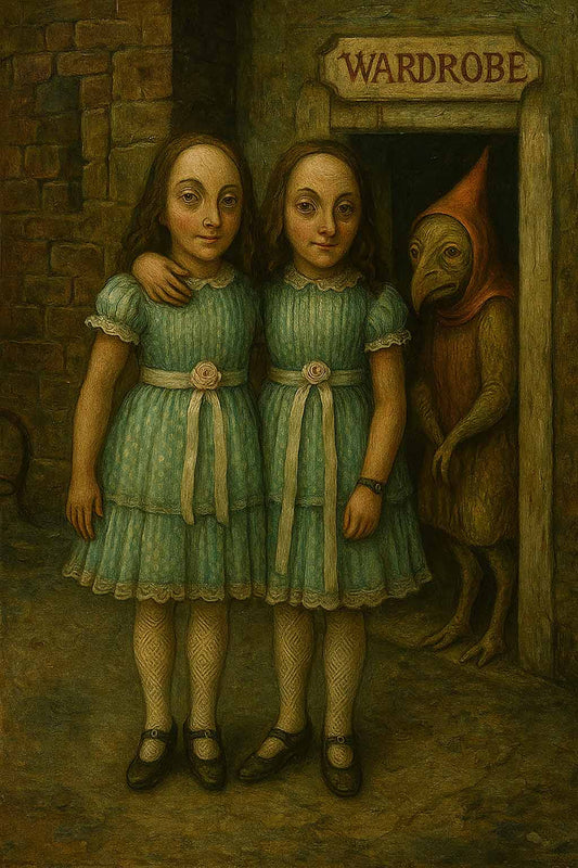 The Grady Twins Art Print – Surreal Horror Illustration.