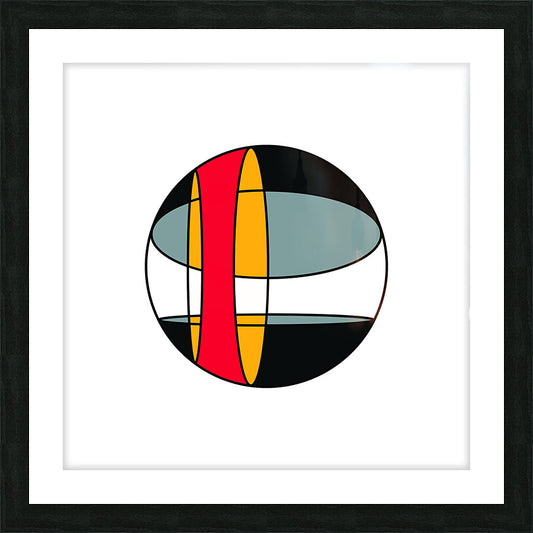 Sphere Puzzle - 24" x 24" + 2" Top Mat + Grain Black Frame